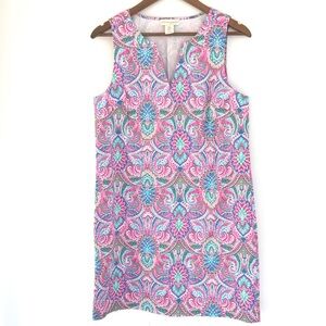 Cynthia Rowley Bright Multicolor Summer Floral Vibrant Paisley Dress 10